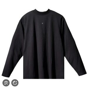 Yeezy Gap Engineered by Balenciaga Mock‎ Neck Long Sleeve T-Shirt Black- Large